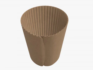 coffee cup lid paper package sachet foil bag stirrer 3D Model