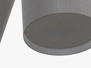 coffee cup lid paper package sachet foil bag stirrer 3D Model