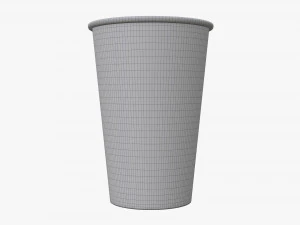 coffee cup lid paper package sachet foil bag stirrer 3D Model