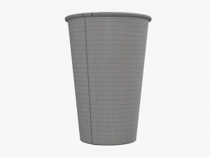 coffee cup lid paper package sachet foil bag stirrer 3D Model