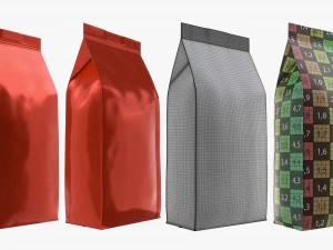 coffee foil craft paper package pack 3D Model
