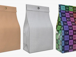 coffee foil craft paper package pack 3D Model