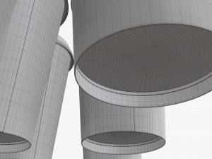 biodegradable large paper coffee cup with lid in holder 3D Model