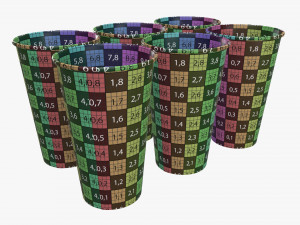 biodegradable large paper coffee cup with lid in holder 3D Model