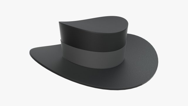 hat black 02 Model 3D .c4d .max .obj .3ds .fbx .stl .blend 