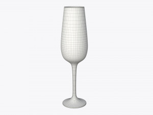 flute champagne glass with orange juice 3D मॉडल