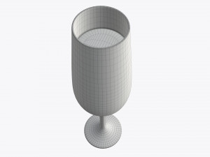 flute champagne glass with orange juice 3D मॉडल