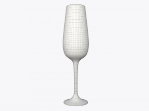 flute champagne glass with orange juice 3D मॉडल