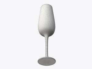 flute champagne glass with orange juice 3D मॉडल