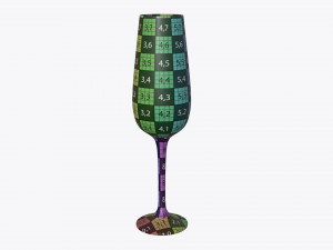 flute champagne glass with orange juice 3D मॉडल