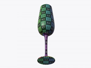 flute champagne glass with orange juice 3D मॉडल