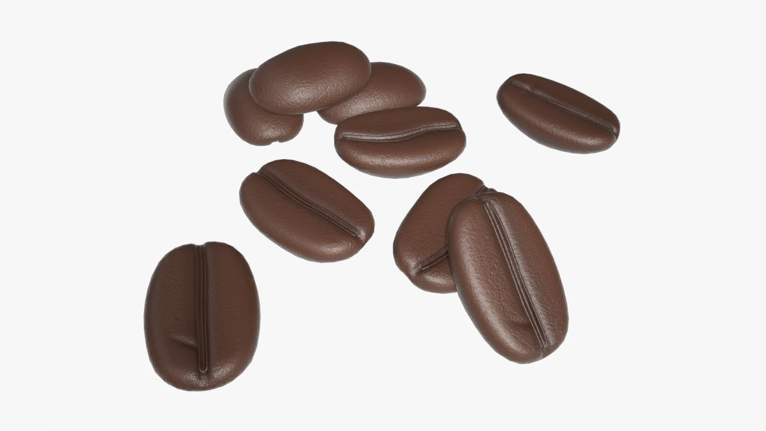 roasted coffee beans on ground 3D Model .c4d .max .obj .3ds .fbx .stl .blend 