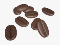 Roasted coffee beans on ground Modello 3D