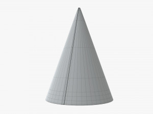 party hat yellow with golden stripes 01 Modelo 3D