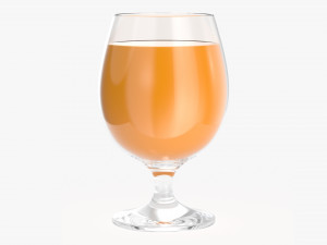 glass pokal with orange juice 3D Model