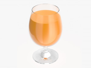 glass pokal with orange juice 3D मॉडल