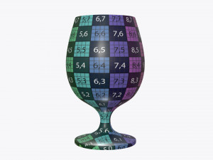 glass pokal with orange juice 3D मॉडल