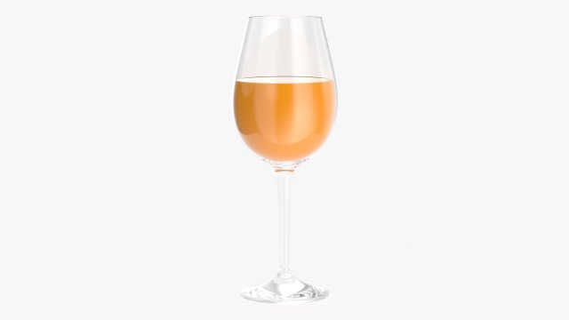 orange juice in a wine glass 3D 模型 .c4d .max .obj .3ds .fbx .stl .blend 
