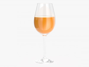 orange juice in a wine glass Modelo 3D