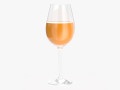 orange juice in a wine glass 3D Model