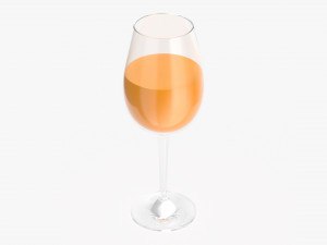 orange juice in a wine glass 3D 模型