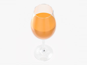 orange juice in a wine glass 3D 模型