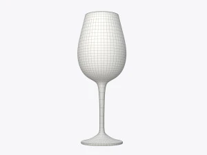 orange juice in a wine glass 3D Model