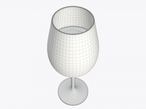 orange juice in a wine glass 3D 模型