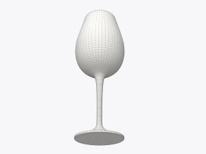 orange juice in a wine glass 3D Model