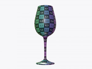orange juice in a wine glass 3D 模型