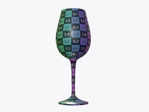 orange juice in a wine glass 3D Model