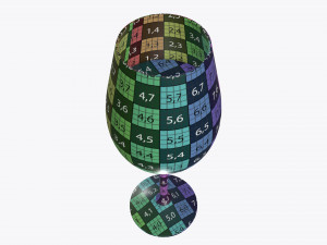 orange juice in a wine glass 3D 模型