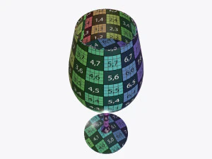 orange juice in a wine glass 3D Model