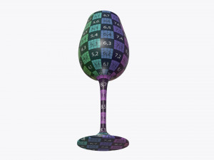 orange juice in a wine glass 3D 模型