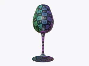 orange juice in a wine glass 3D Model