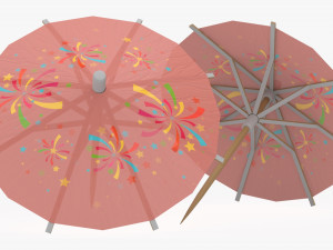 cocktail decoration umbrella 3D Model