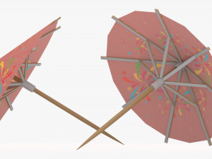 cocktail decoration umbrella 3D Model