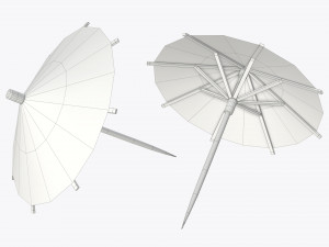 cocktail decoration umbrella 3D Model