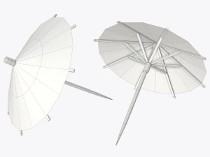 cocktail decoration umbrella 3D Model