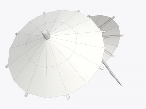 cocktail decoration umbrella 3D Model