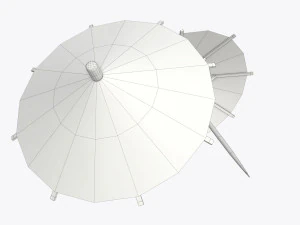 cocktail decoration umbrella 3D Model