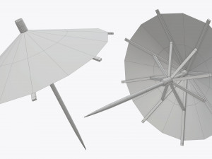 cocktail decoration umbrella 3D Model
