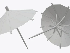 cocktail decoration umbrella 3D Model