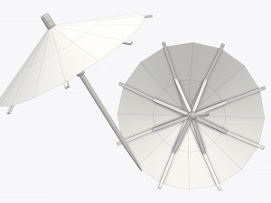 cocktail decoration umbrella 3D Model