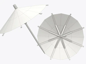cocktail decoration umbrella 3D Model