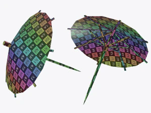 cocktail decoration umbrella 3D Model