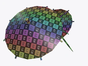 cocktail decoration umbrella 3D Model