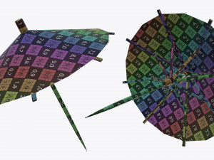 cocktail decoration umbrella 3D Model