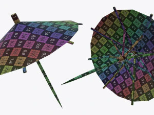 cocktail decoration umbrella 3D Model