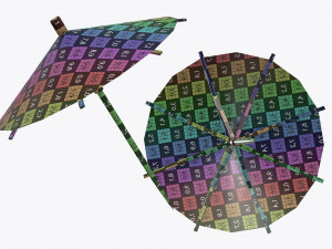 cocktail decoration umbrella 3D Model